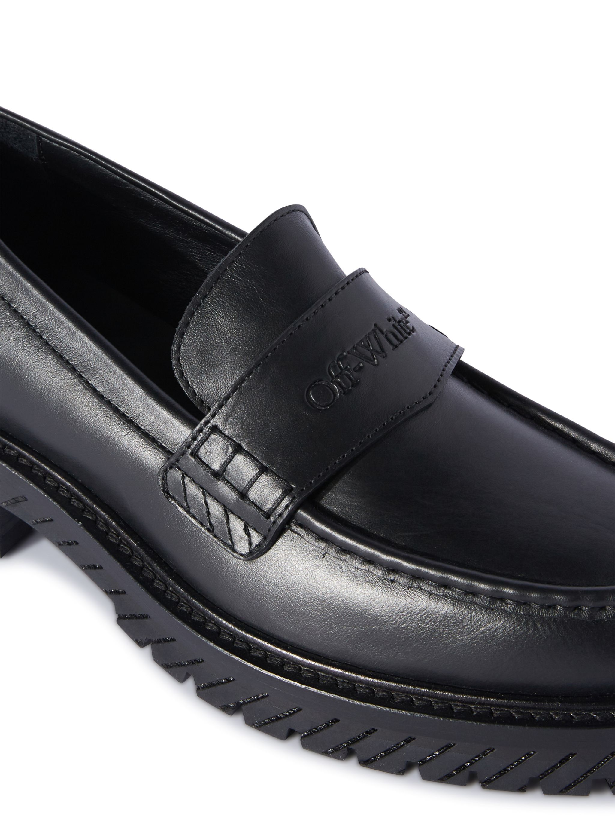 OFF WHITE Black Combat Loafer BLACK OWIG004C99LEA002