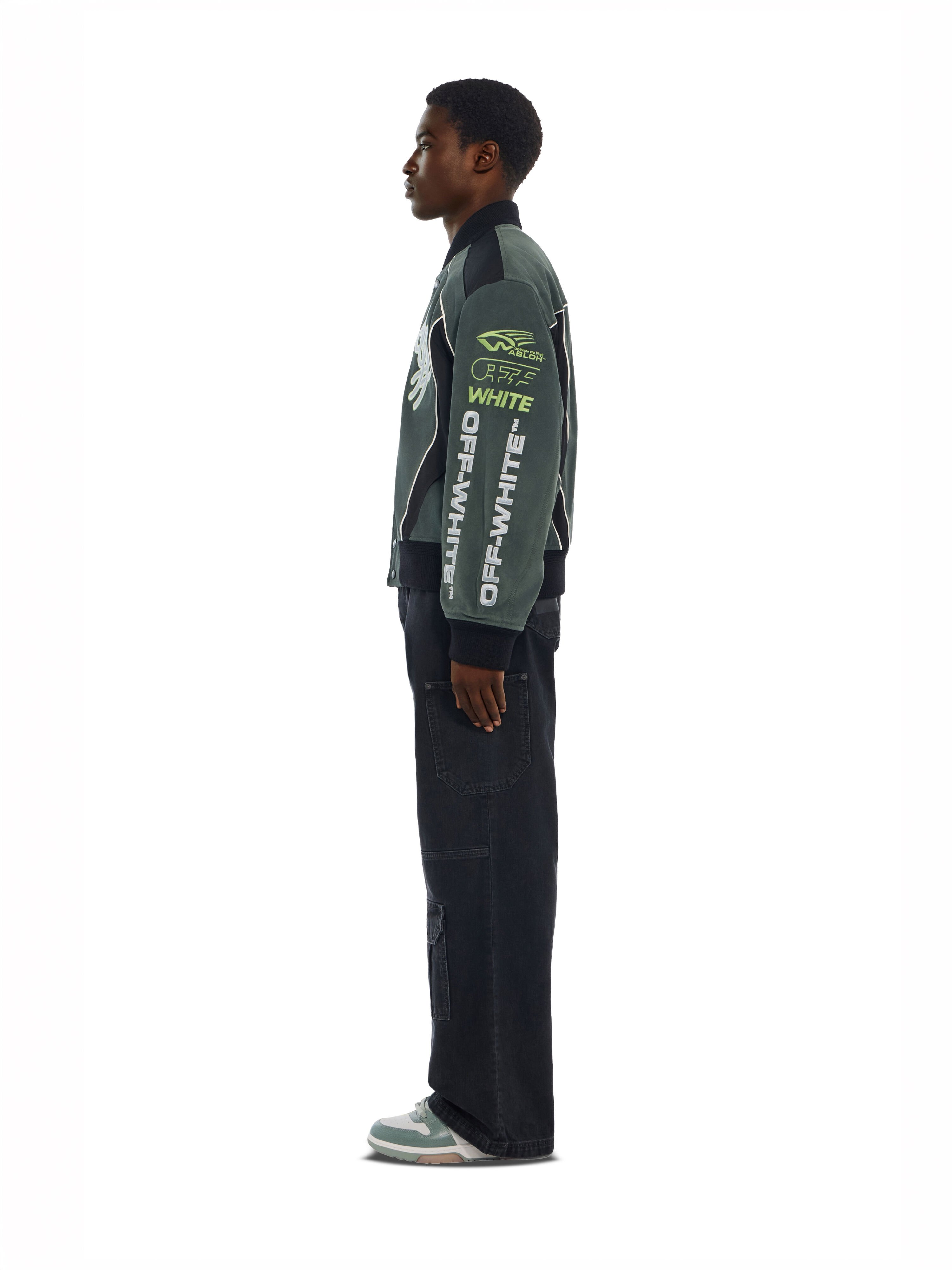 Racing Staff Varsity Jacket OFF WHITE Racing Staff Varsity Jacket CILANTRO 44MJA13ZF26L001