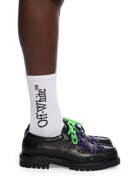 OFF WHITE Heritage Leather Loafers BLACK - MULTICOLOR OMIR001F25LEA001