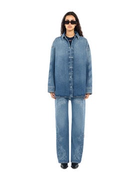 Paisley Susy Denim Pants OFF WHITE Paisley Susy Denim Pants Light Medium Blue White 2FM00605B