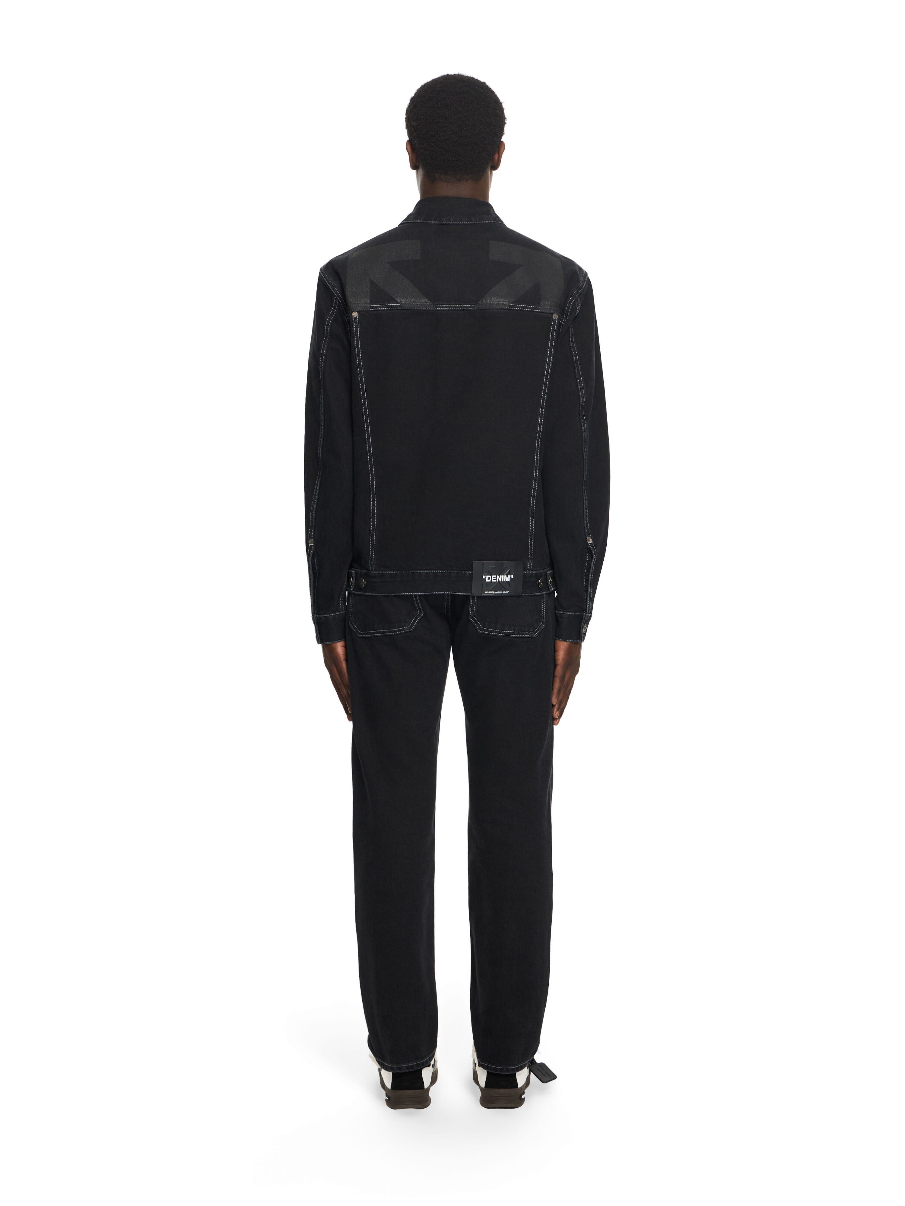 OFF WHITE Half Arrow Denim Skate Jacket STONE RAW BLACK 44MYE09QS26D001