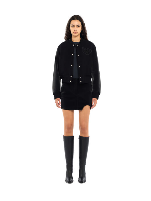 Velvet-Coated Meteor Mini Skirt OFF WHITE Velvet-Coated Meteor Mini Skirt Black-Black 2FS00373B