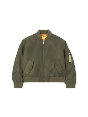 OFF WHITE Bookish Diagonal Bomber Jacket MARTINI OLIVE 44BEH002S26F001