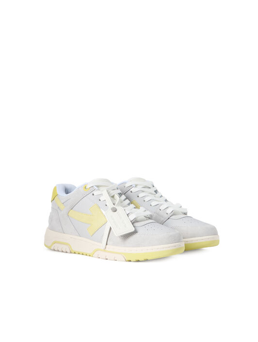 OFF WHITE Out Of Office Sneakers MEDIUM GREY - YELLOW OWIA259F25LEA005