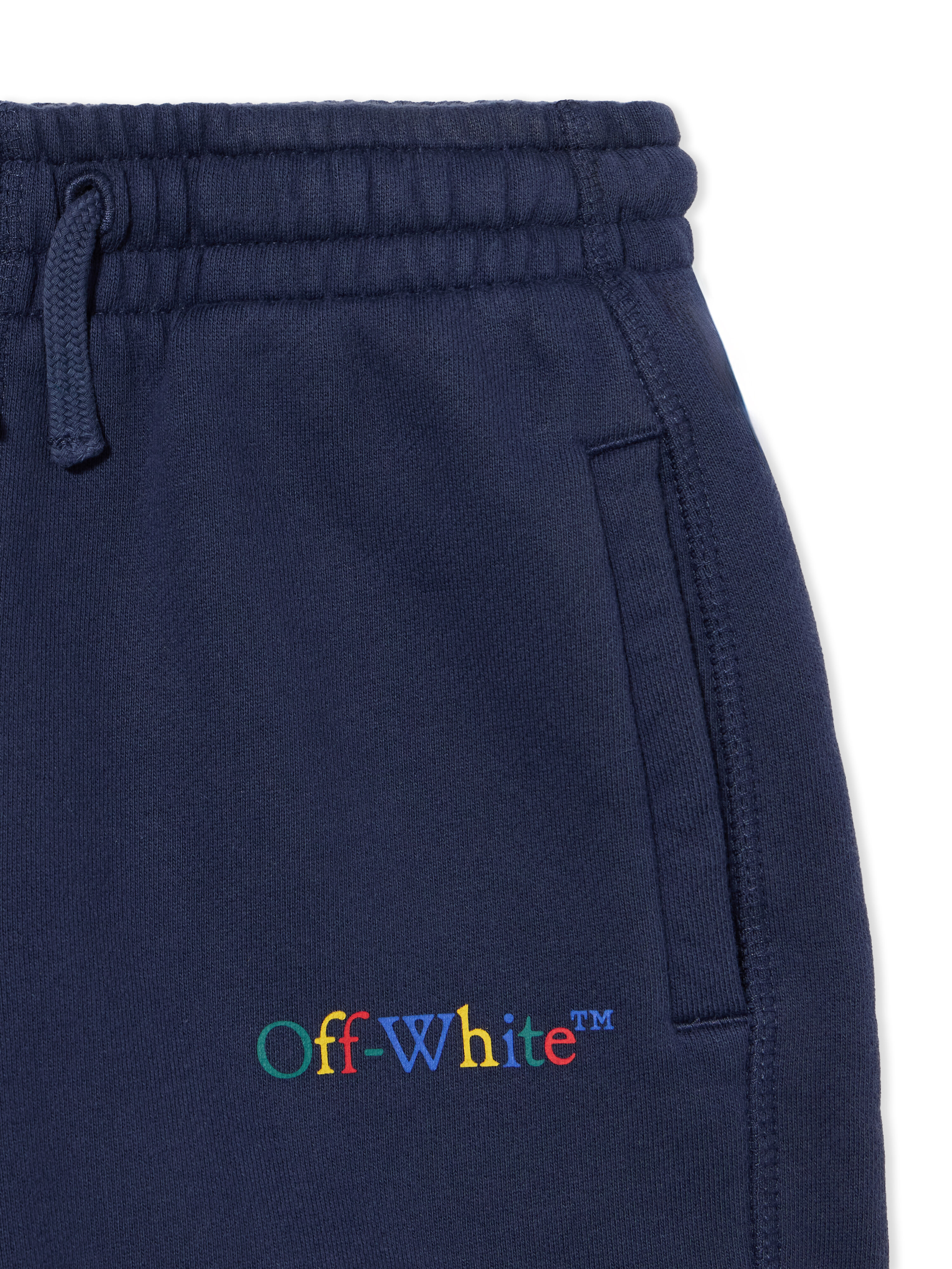 OFF WHITE Bookish Logo Sweatpants NAVY BLUE - MULTICOLOR OBCH001F25FLE005