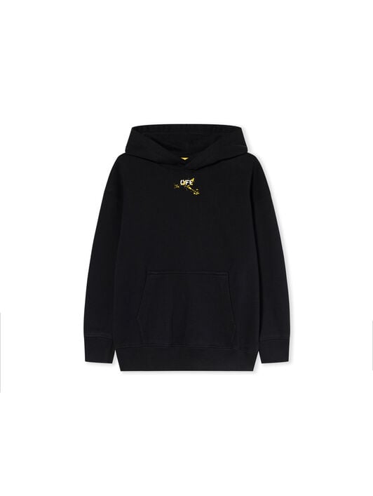 Diagonal Splat Logo Hoodie OFF WHITE Diagonal Splat Logo Hoodie BLACK - YELLOW OBBB001F25FLE005