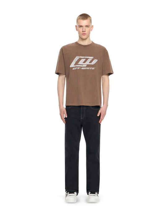 OFF WHITE Owr Skate S/S Tee FADE OUT SLATE BLA 44MAA120S26J00Z