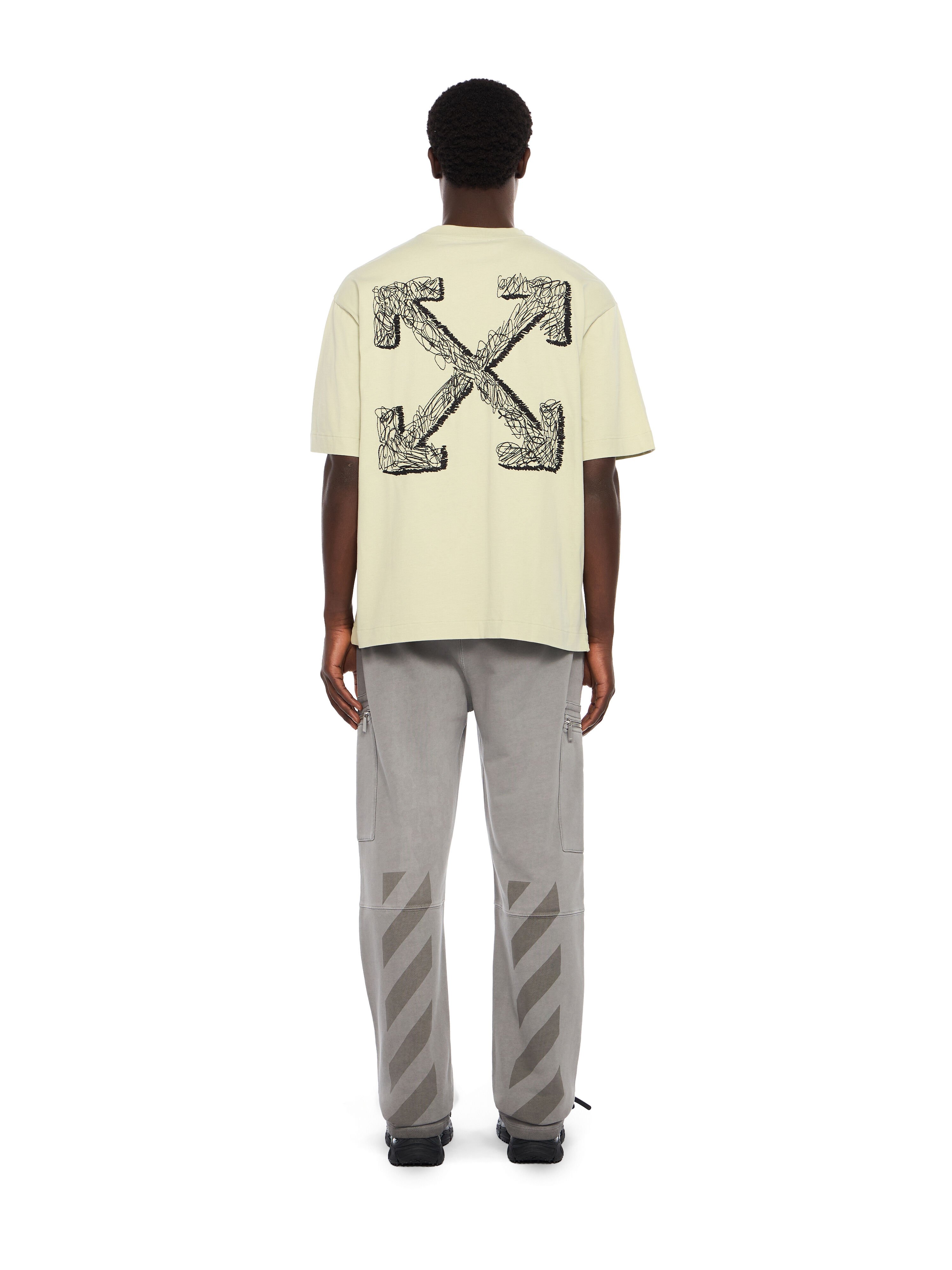 OFF WHITE Scribble Arrow Skate Logo T-Shirt ALFAALFA - BLACK OMAA120F25JER00C