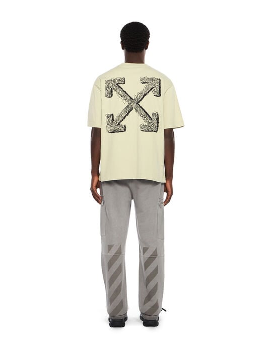 Scribble Arrow Skate Logo T-Shirt OFF WHITE Scribble Arrow Skate Logo T-Shirt ALFAALFA - BLACK OMAA120F25JER00C