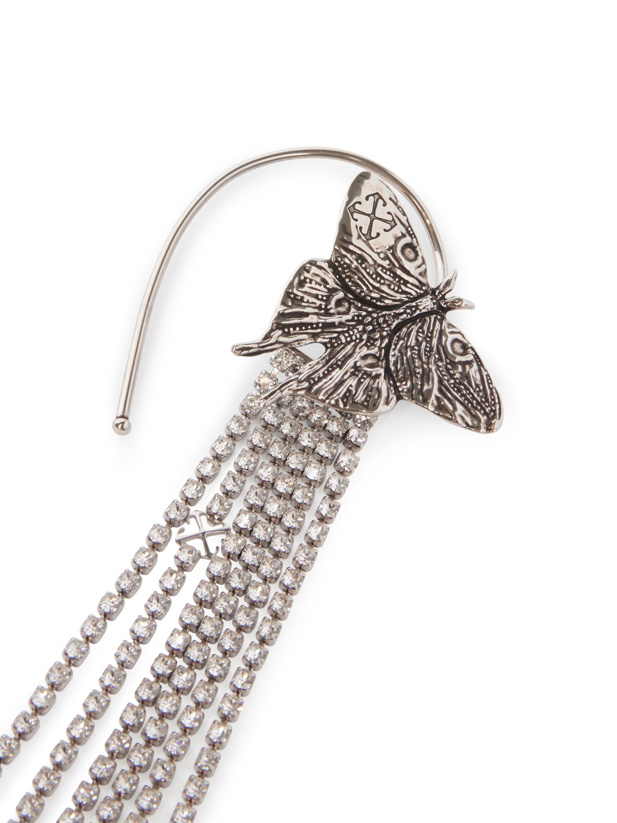 OFF WHITE Butterfly Pendant Earring  OWOD29NW24MET001