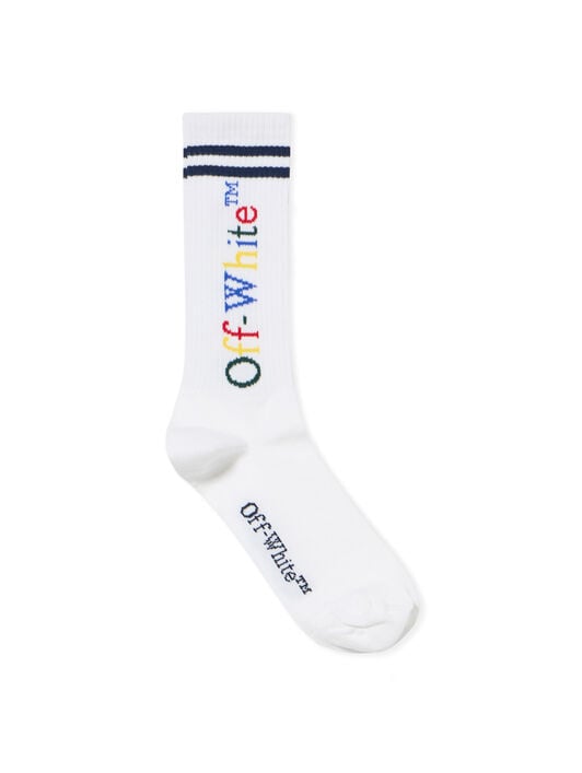 OFF WHITE Bookish Logo Long Socks WHITE - MULTICOLOR OGRA003F25KNI001