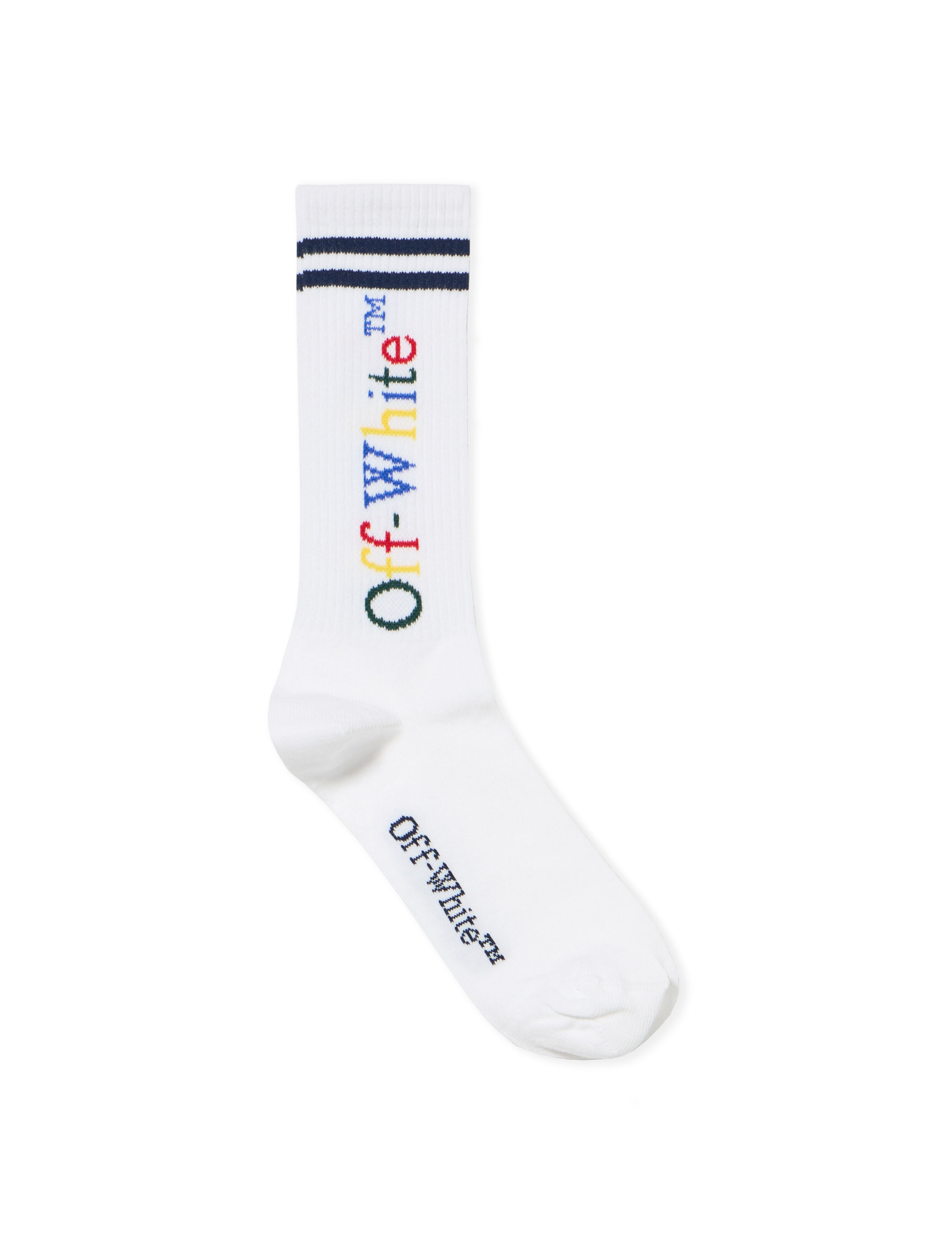 OFF WHITE Bookish Logo Long Socks WHITE - MULTICOLOR OGRA003F25KNI001