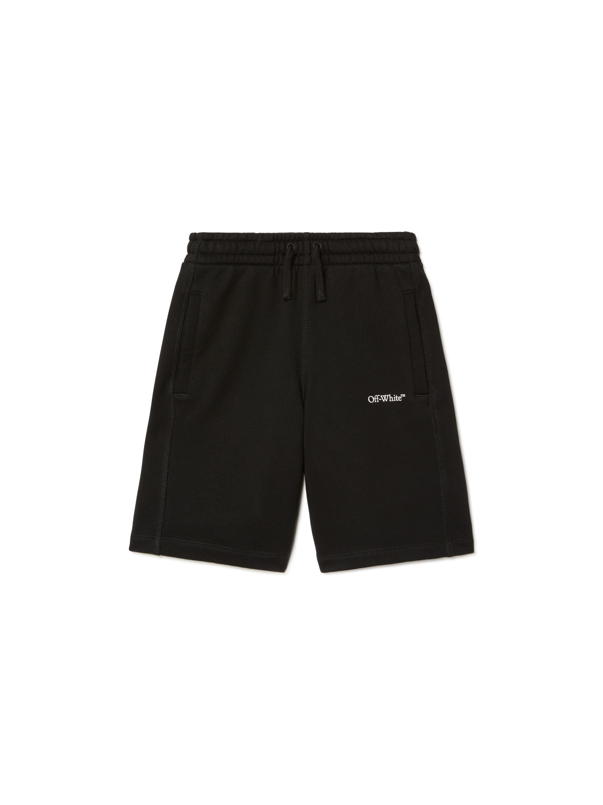 OFF WHITE Diagonal Bookish Sweat Shorts BLACK OBCI001S25FLE001