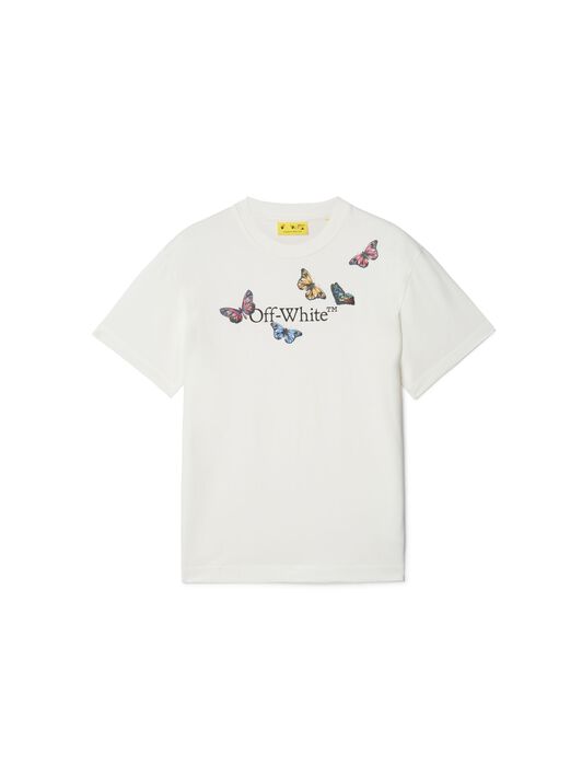 OFF WHITE Butterfly Bookish  T-Shirt WHITE OGAA001S25JER003