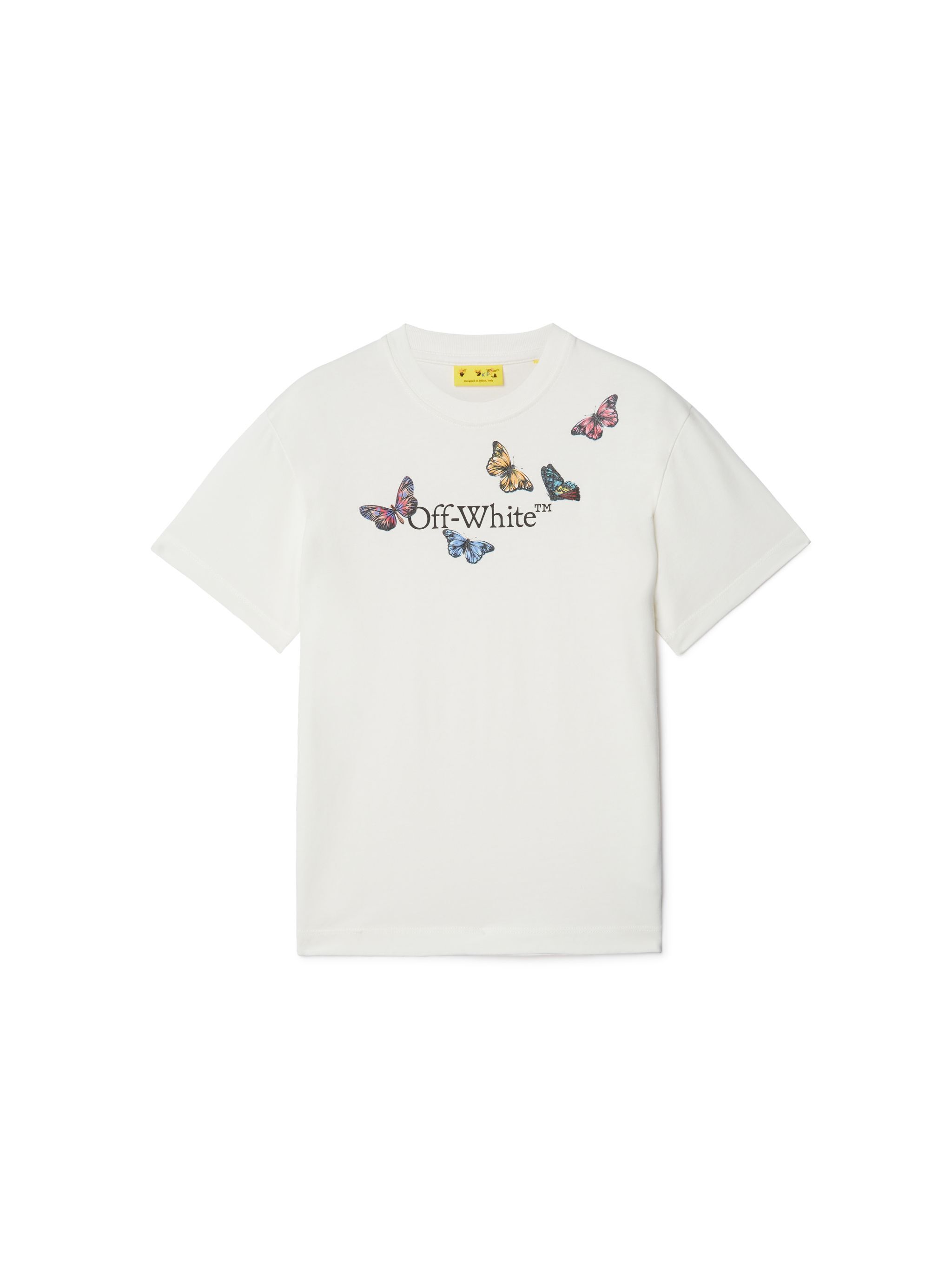 OFF WHITE Butterfly Bookish  T-Shirt WHITE OGAA001S25JER003