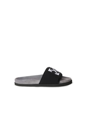 OFF WHITE Arrow Nylon Slider Black OWIU004F25FAB001