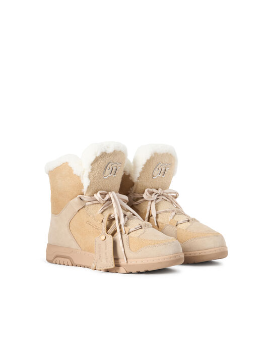 OFF WHITE Shearling Winter Boot DARK SAND/ OAT OWIY001F25LEA001