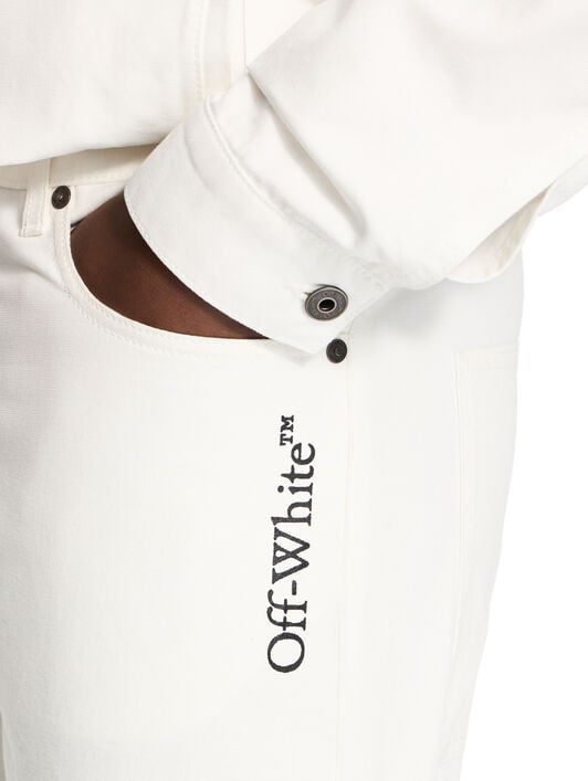 OFF WHITE Half Arrow Slim Relaxed Pants WHITE 44XCE04JS26F001