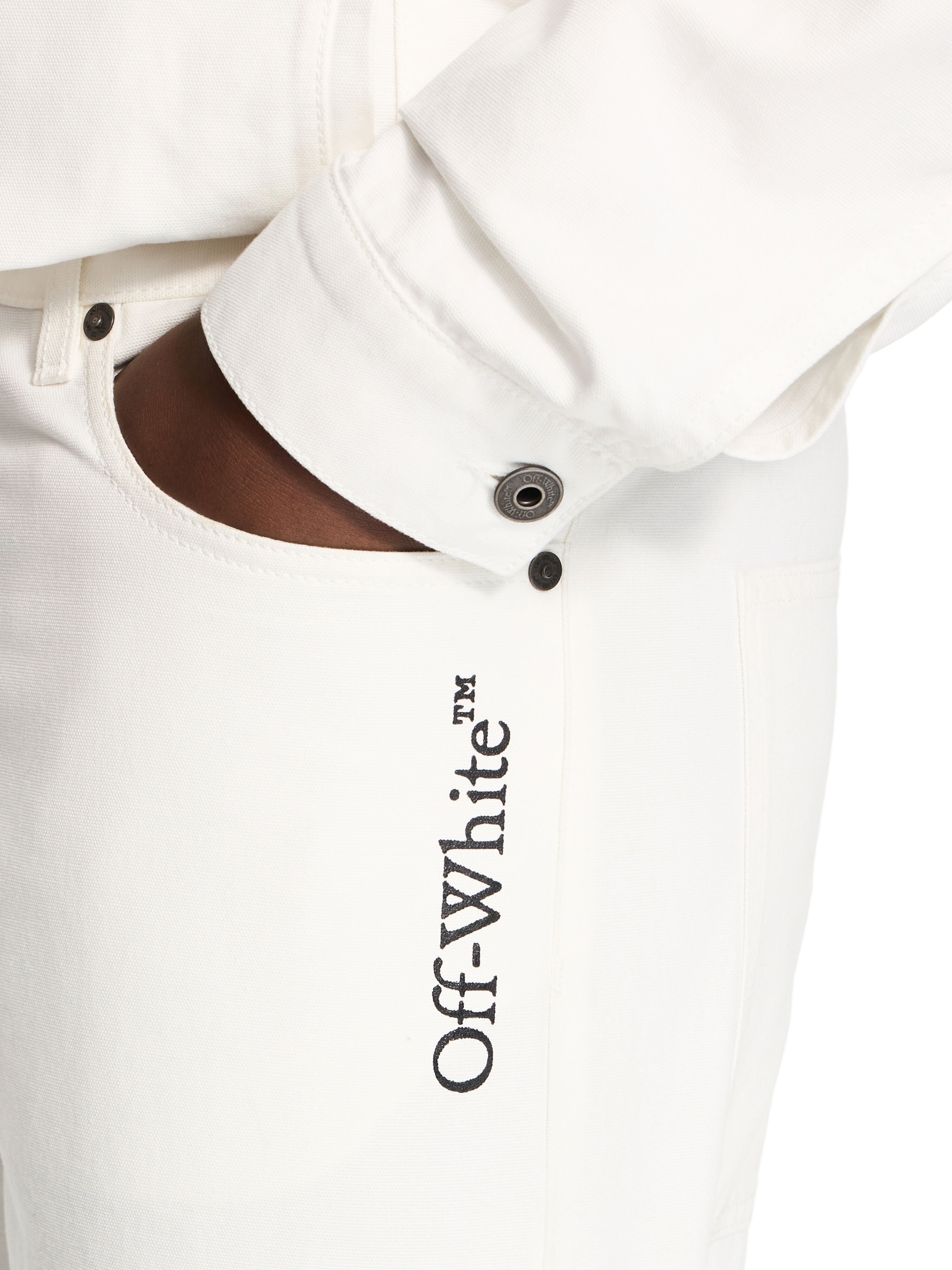 OFF WHITE Half Arrow Slim Relaxed Pants WHITE 44XCE04JS26F001