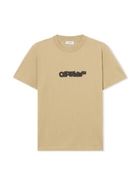 OFF WHITE Spray Arrow T-Shirt CREME BRULÉE - BLACK OMAA027S25JER00B