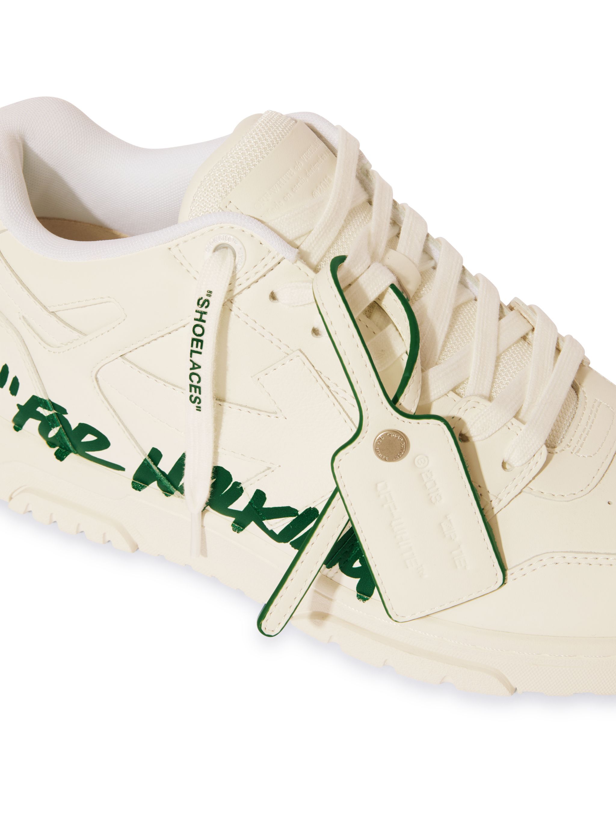 OFF WHITE White/Jet Green Out Of Office "For Walking" WHITE OMIA189S25LEA005