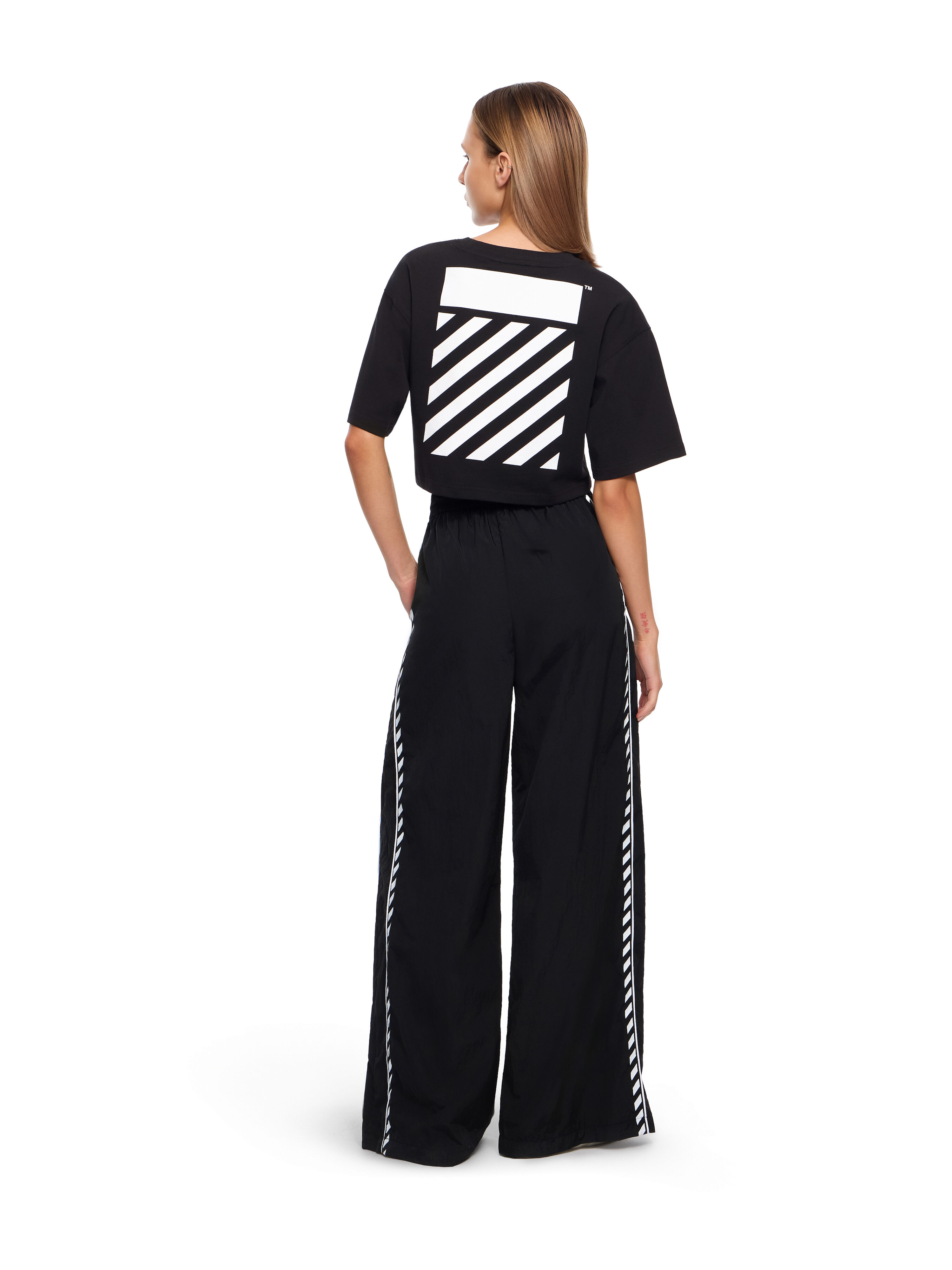 LAB L/AB Split Hem Diagonal Track Pants Black Night LABF2639H00057T
