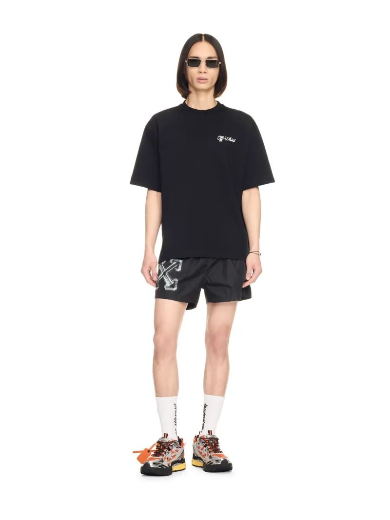 OFF WHITE Schwarzes Script T-Shirt SCHWARZ OMAA120C99JER00D