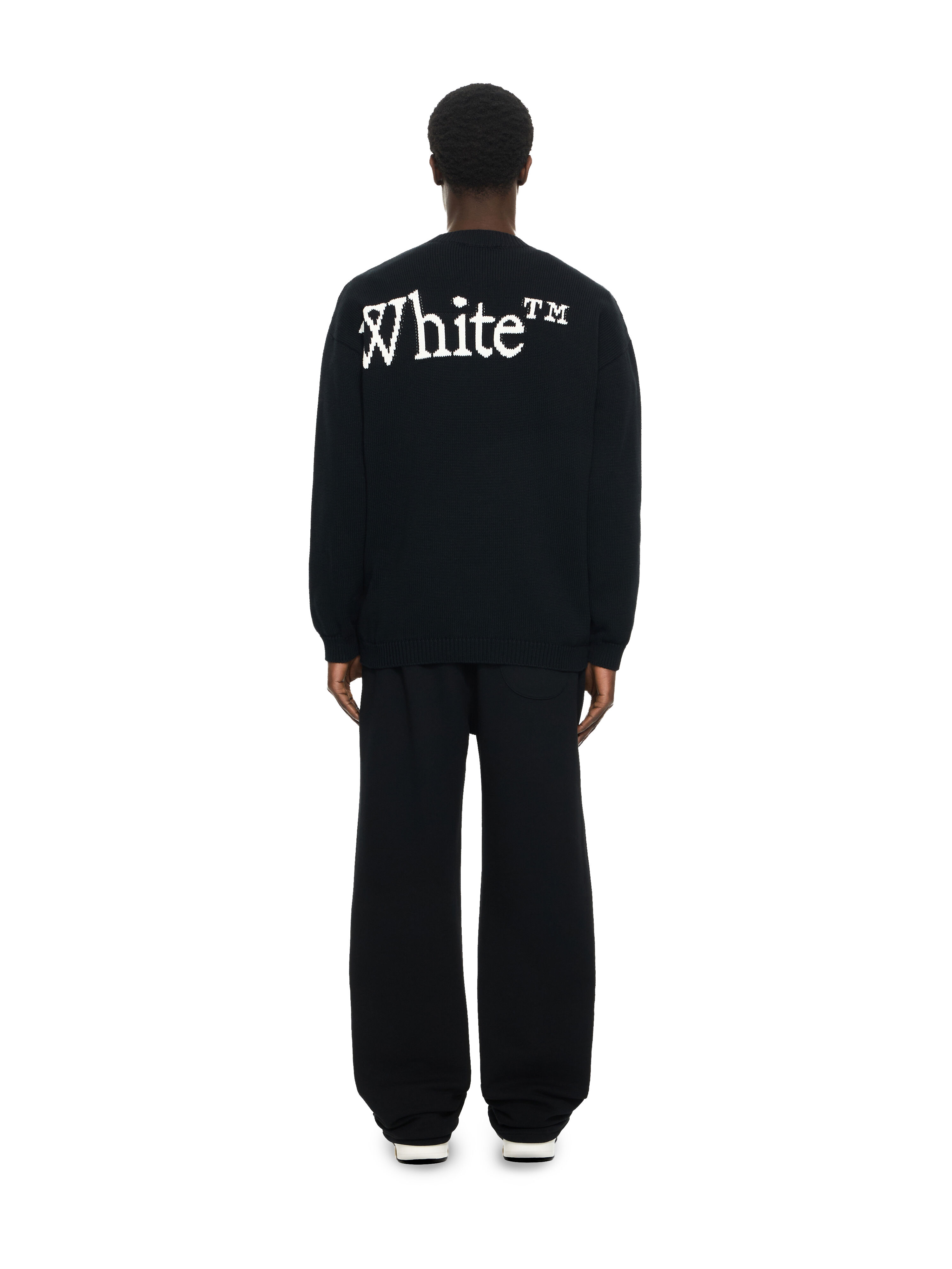 OFF WHITE Bookish Shared Crewneck Sweater BLACK 44MHE20QS26K001
