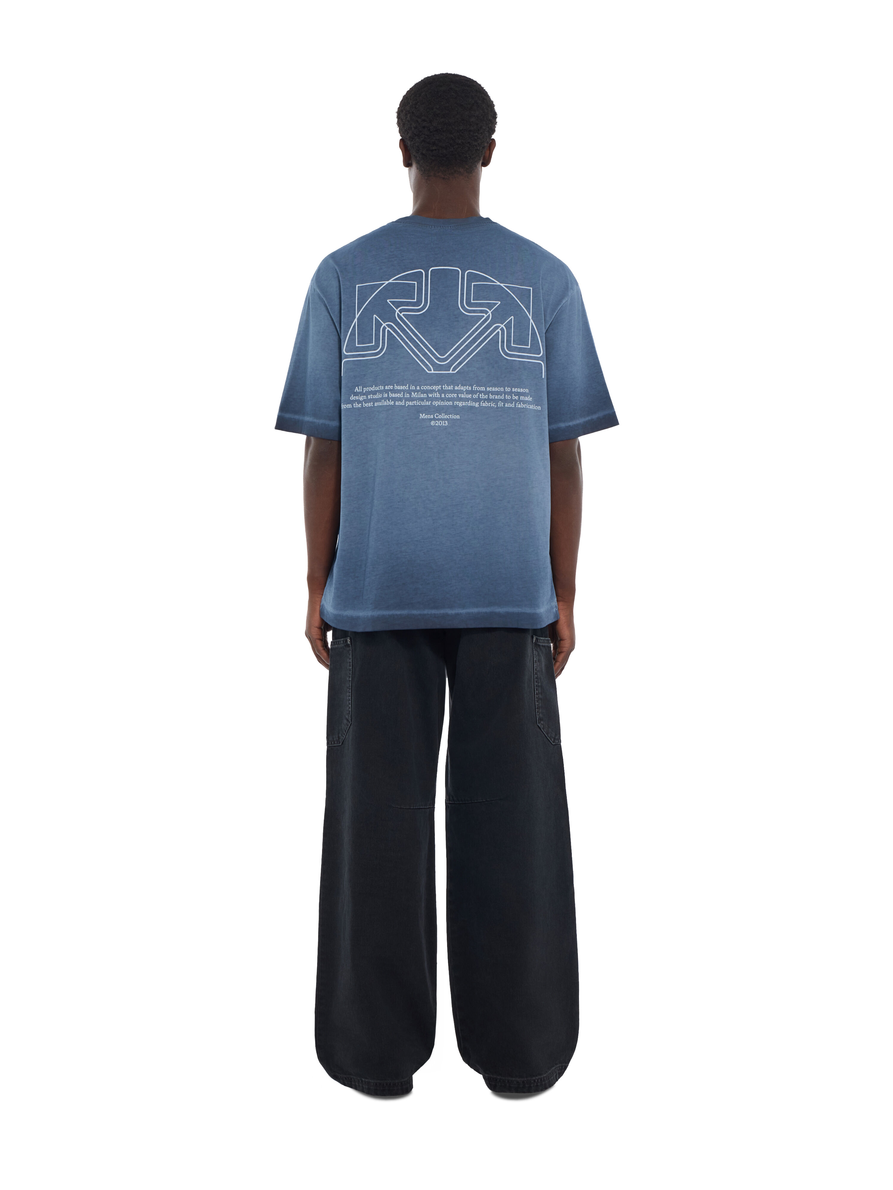 T-Shirt Skate Offline Half Arrow OFF WHITE T-Shirt Skate Offline Half Arrow CLOUD BLU GRAPHITE 44MAA120F26J01F