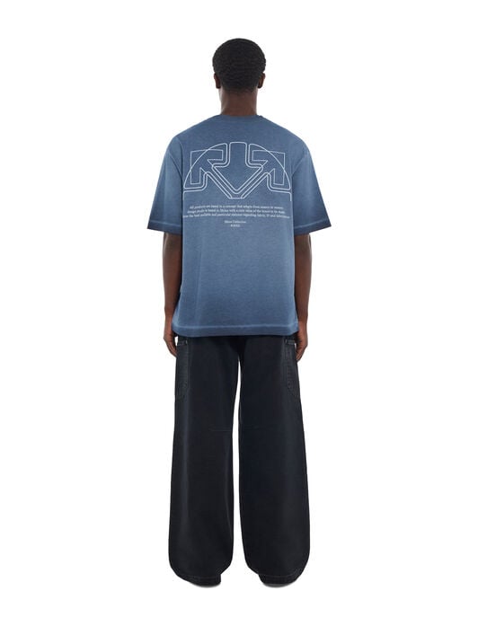 T-Shirt Skate Offline Half Arrow OFF WHITE T-Shirt Skate Offline Half Arrow CLOUD BLU GRAPHITE 44MAA120F26J01F
