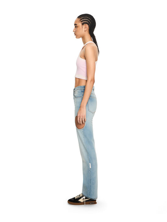 OFF WHITE Spray Off Stamp Ribbed Tank Top Soft Pink-White 2AD086S26JER001