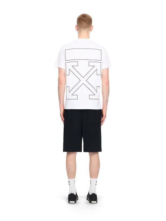 OFF WHITE Slim Fit Outlined Signature S/S T-Shirt WHITE 44OWOS26T063