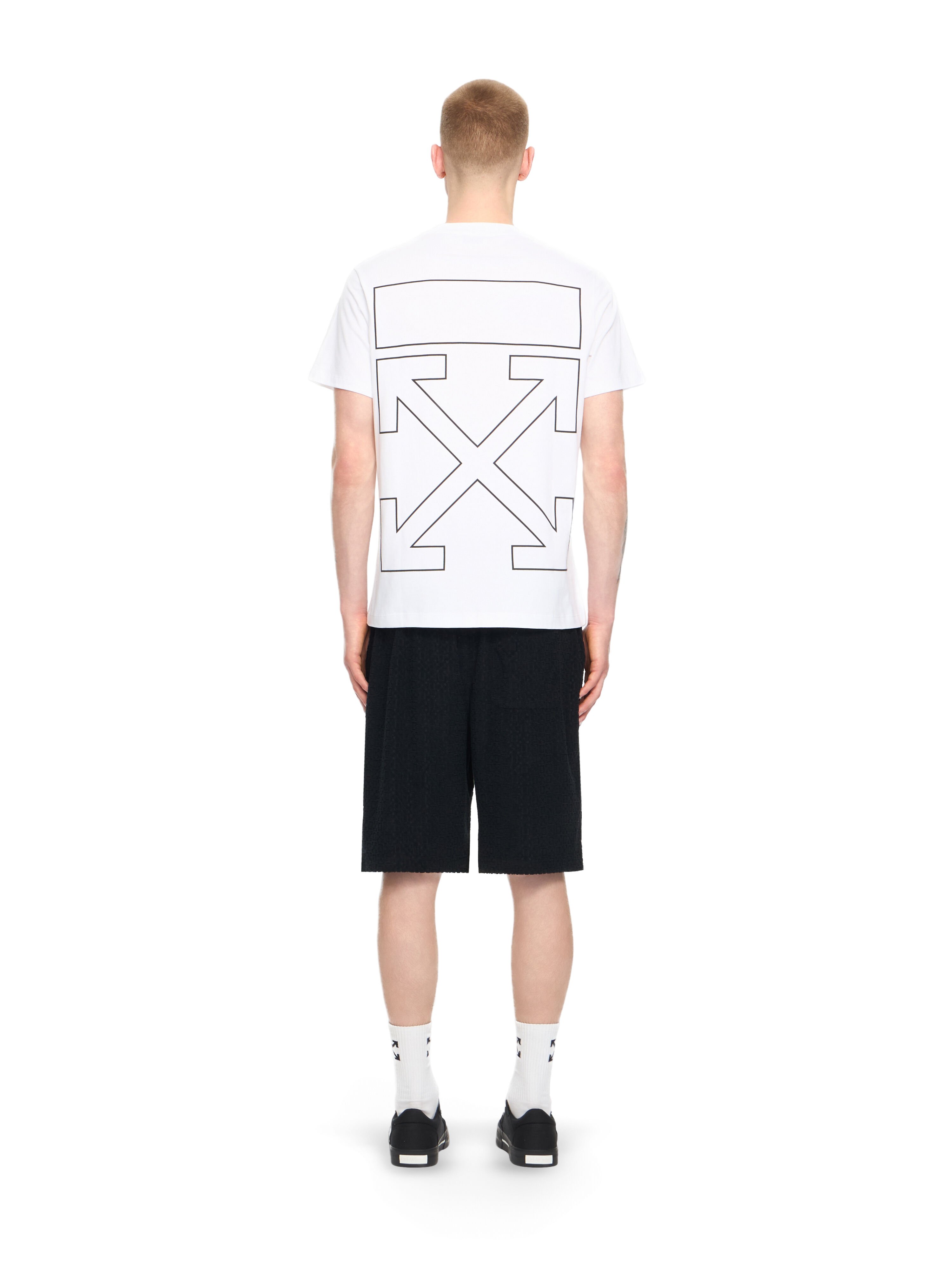 OFF WHITE Slim Fit Outlined Signature S/S T-Shirt WHITE 44OWOS26T063