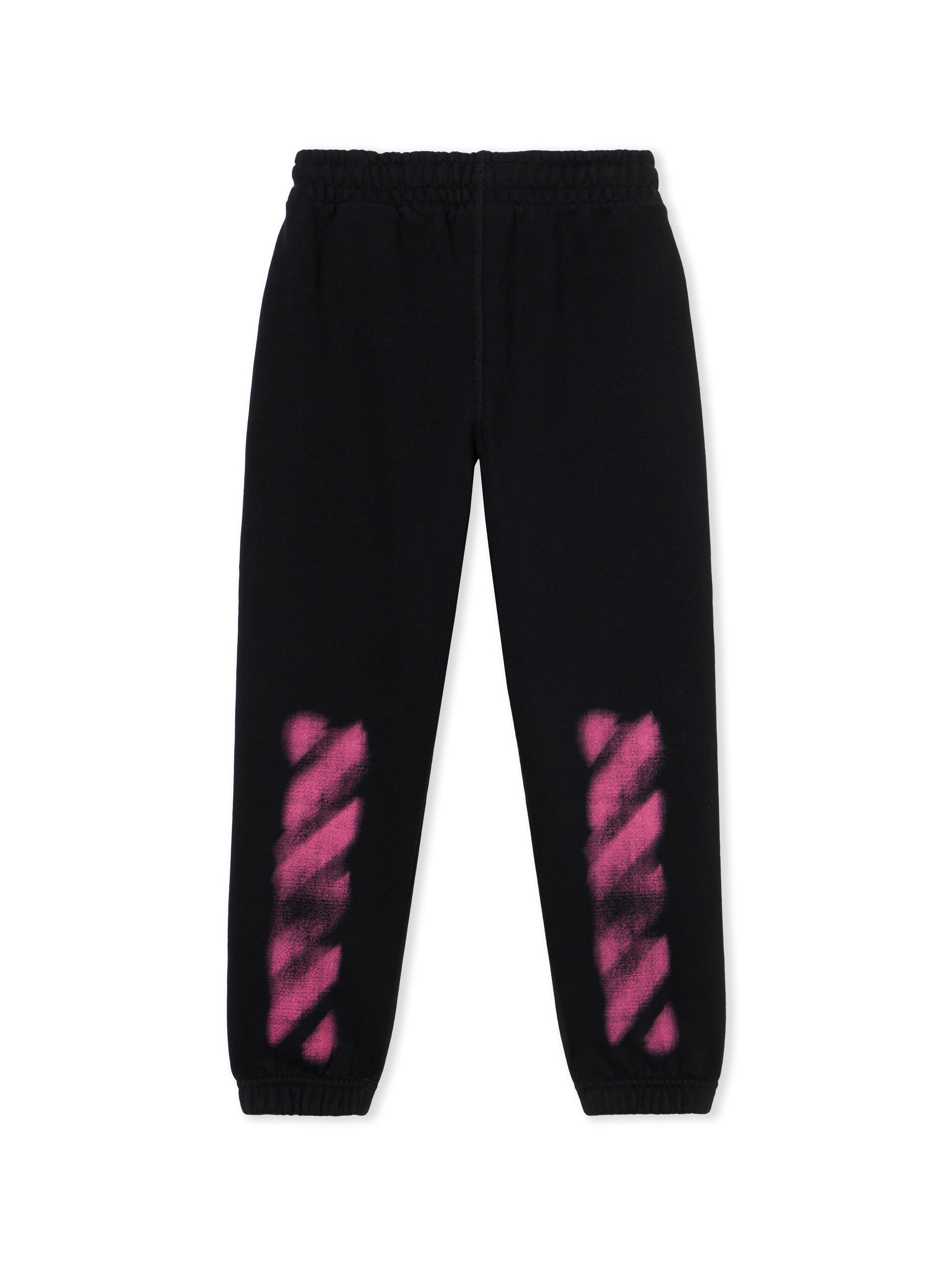 OFF WHITE Arrow Spray Sweatpants BLACK - FUCHSIA OGCH001F25FLE001