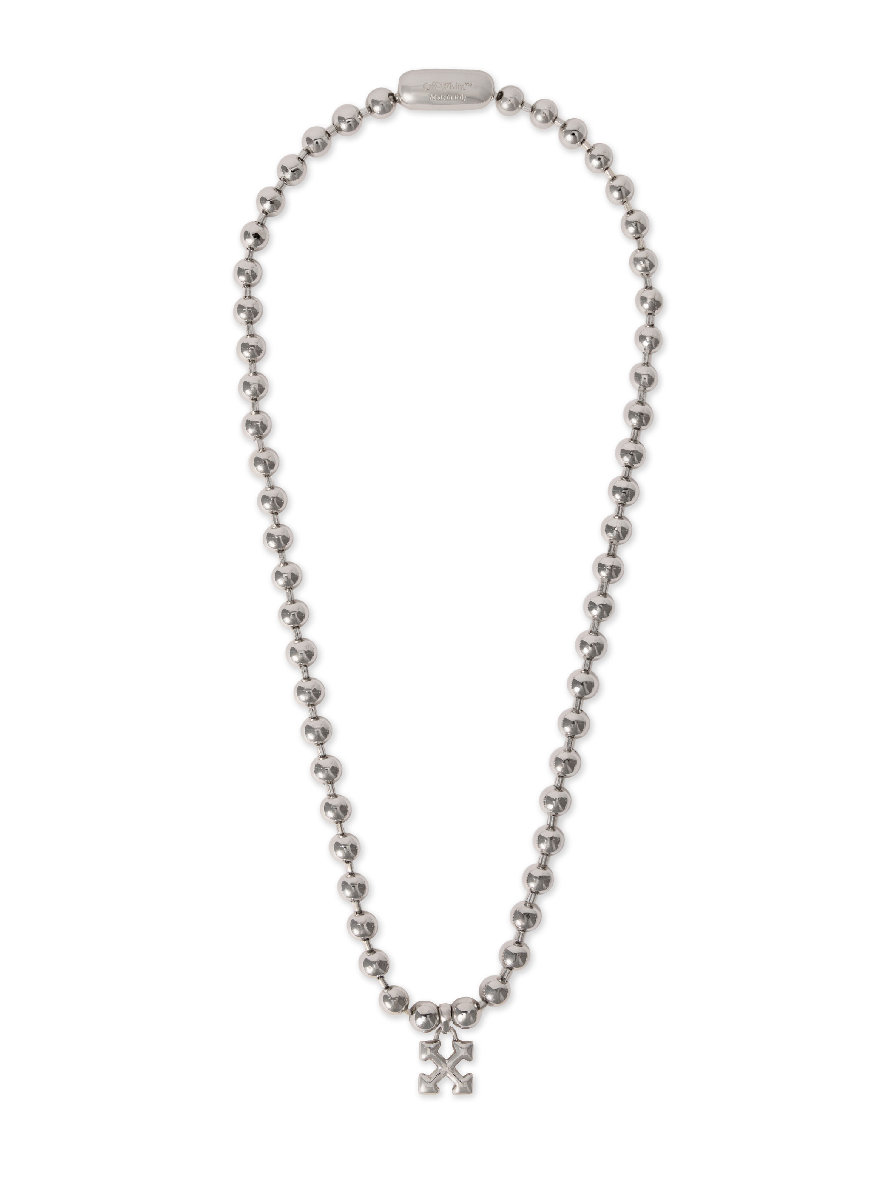 Arrow Ballchain Necklace OFF WHITE Arrow Ballchain Necklace SILVER - SILVER OMOB15UF25MET001