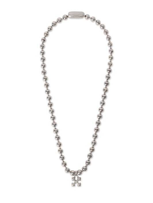 Arrow Ballchain Necklace OFF WHITE Arrow Ballchain Necklace SILVER - SILVER OMOB15UF25MET001