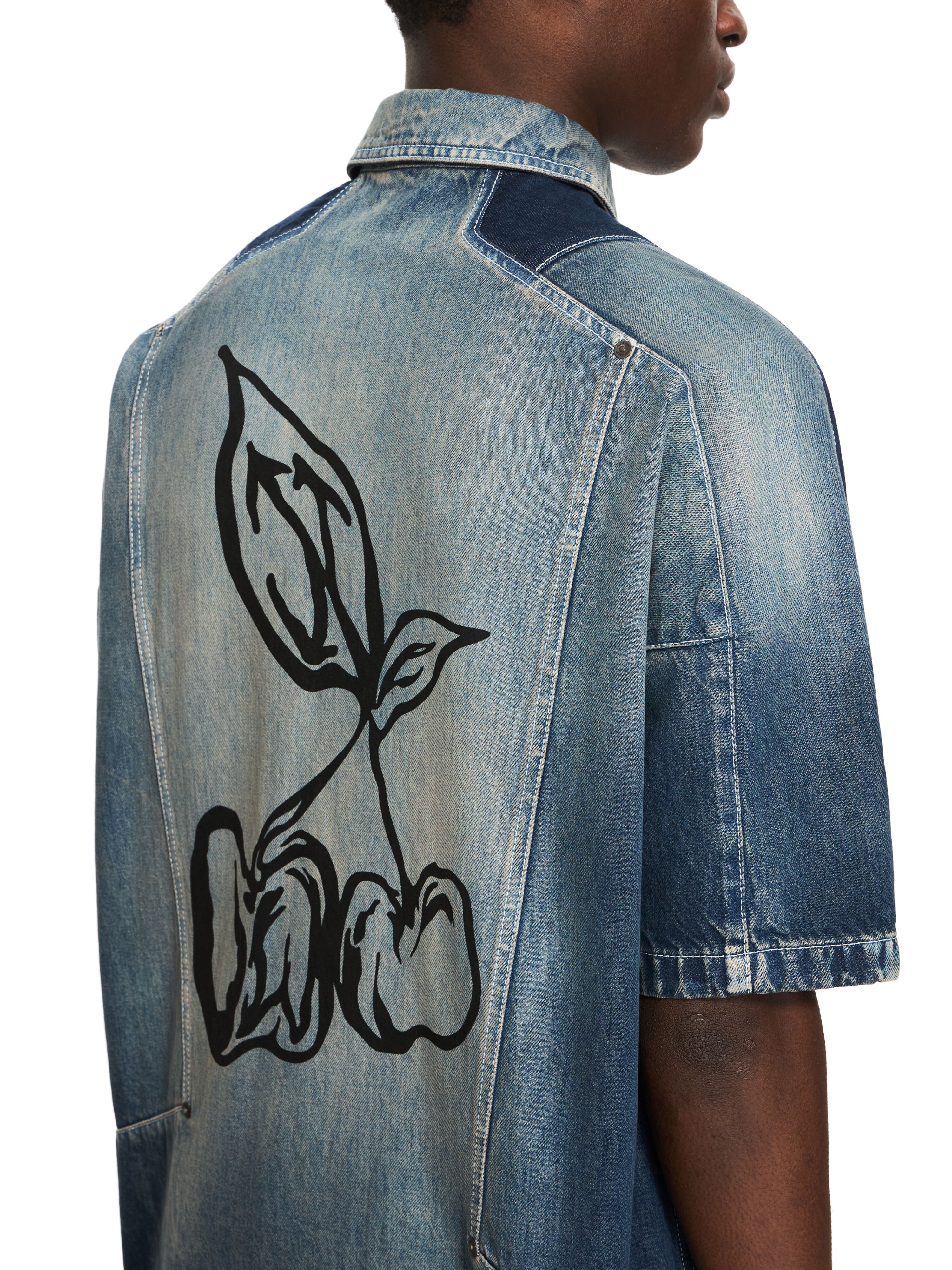 OFF WHITE Cherry Sporty Bowling Shirt HIGHLIGHTED MEDIUM 44MYD05US26D001