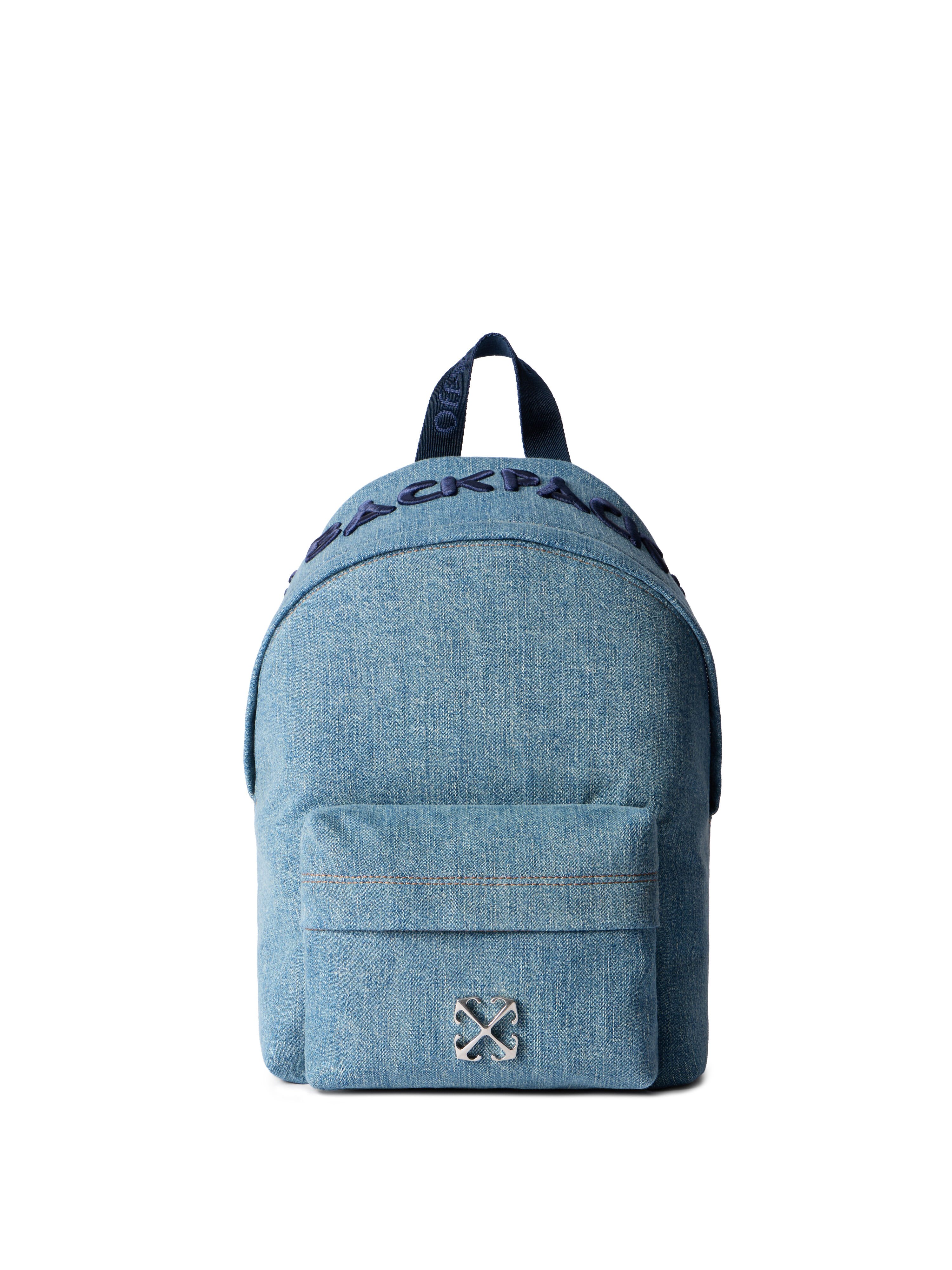 Jitney Quote Denim Backpack OFF WHITE Jitney Quote Denim Backpack DIRTY BLUE - BLUE OWNB004F25DEN001