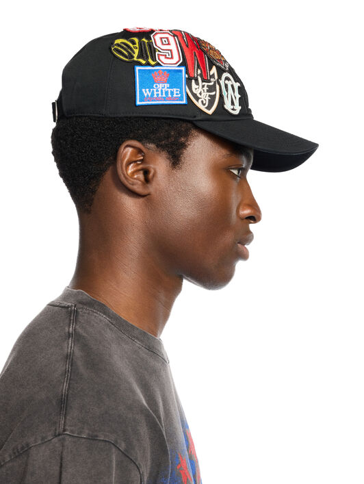 OFF WHITE Multi Patch Baseball Cap BLACK - MULTICOLOR OMLA04AF25FAB00B