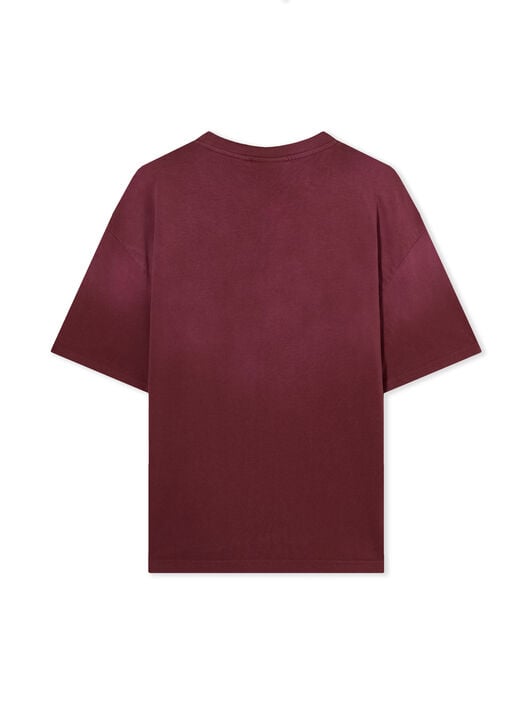L/AB Diagonal Washed T-Shirt LAB L/AB Diagonal Washed T-Shirt RED DAHLIA 44LABF26T059