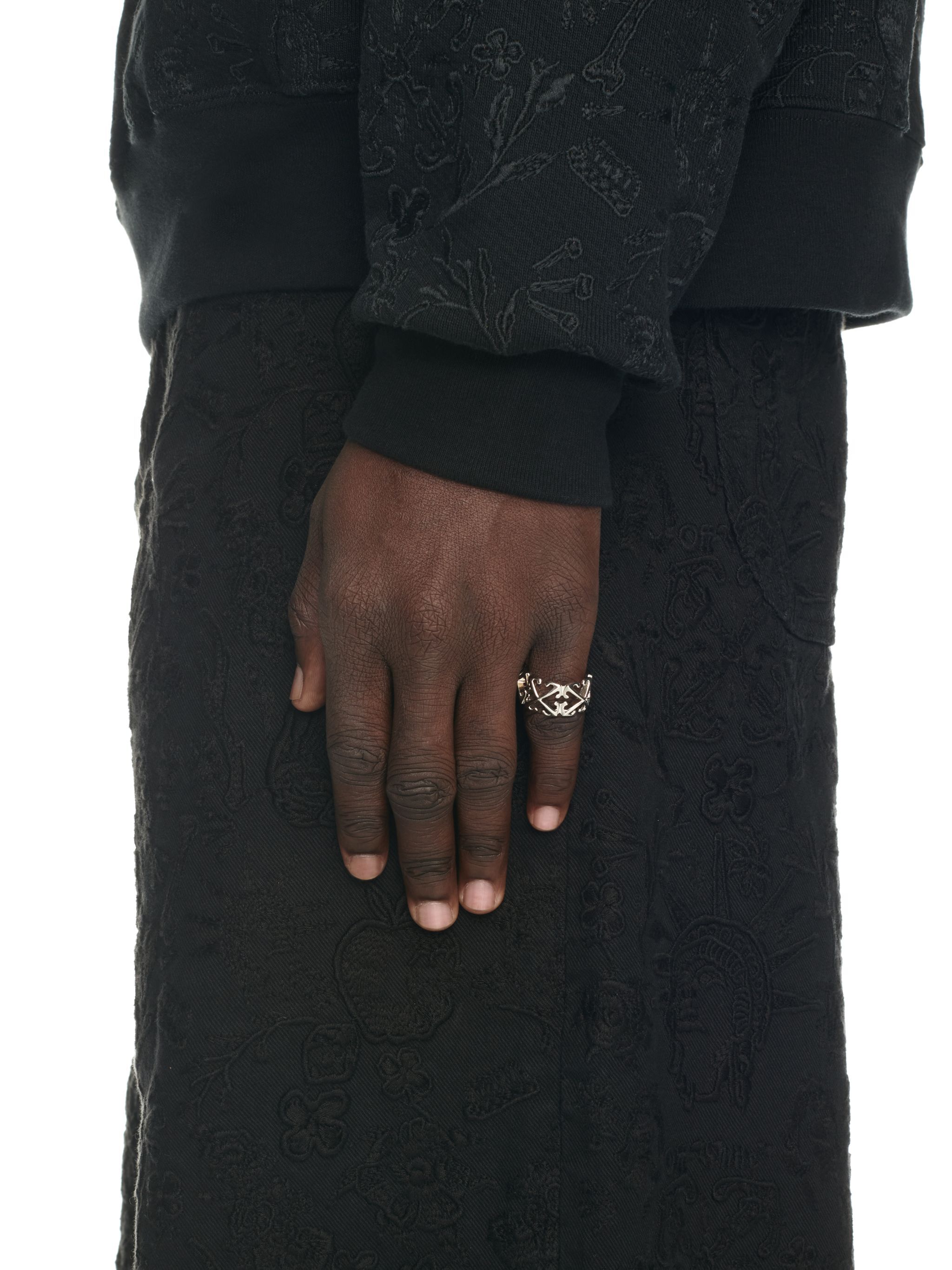 OFF WHITE Ring Mit Pfeil SILBER OMOC07BC99MET001