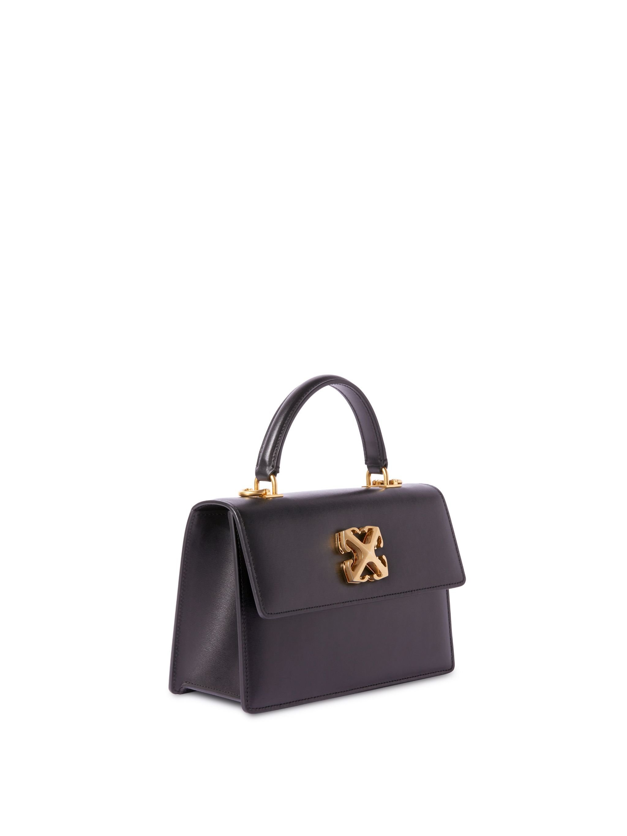 OFF WHITE Jitney 1.4 Tasche Mit Henkel Oben SCHWARZ OWNP050C99LEA001