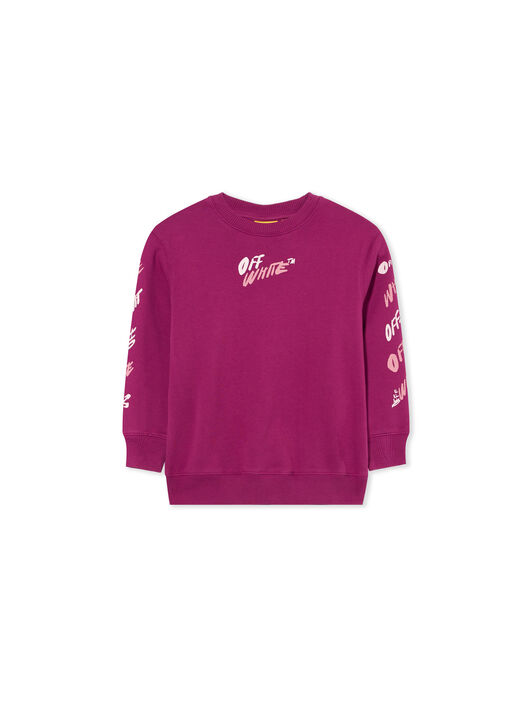 Arrow Writings Crewneck Sweatshirt OFF WHITE Arrow Writings Crewneck Sweatshirt BOYSENBERRY 44GBA001F26F003