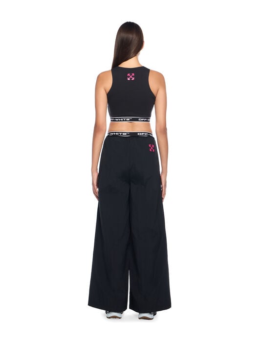 Logoband Wide-Leg Pants OFF WHITE Logoband Wide-Leg Pants BLACK - FUCHSIA OWVI017F25FAB001