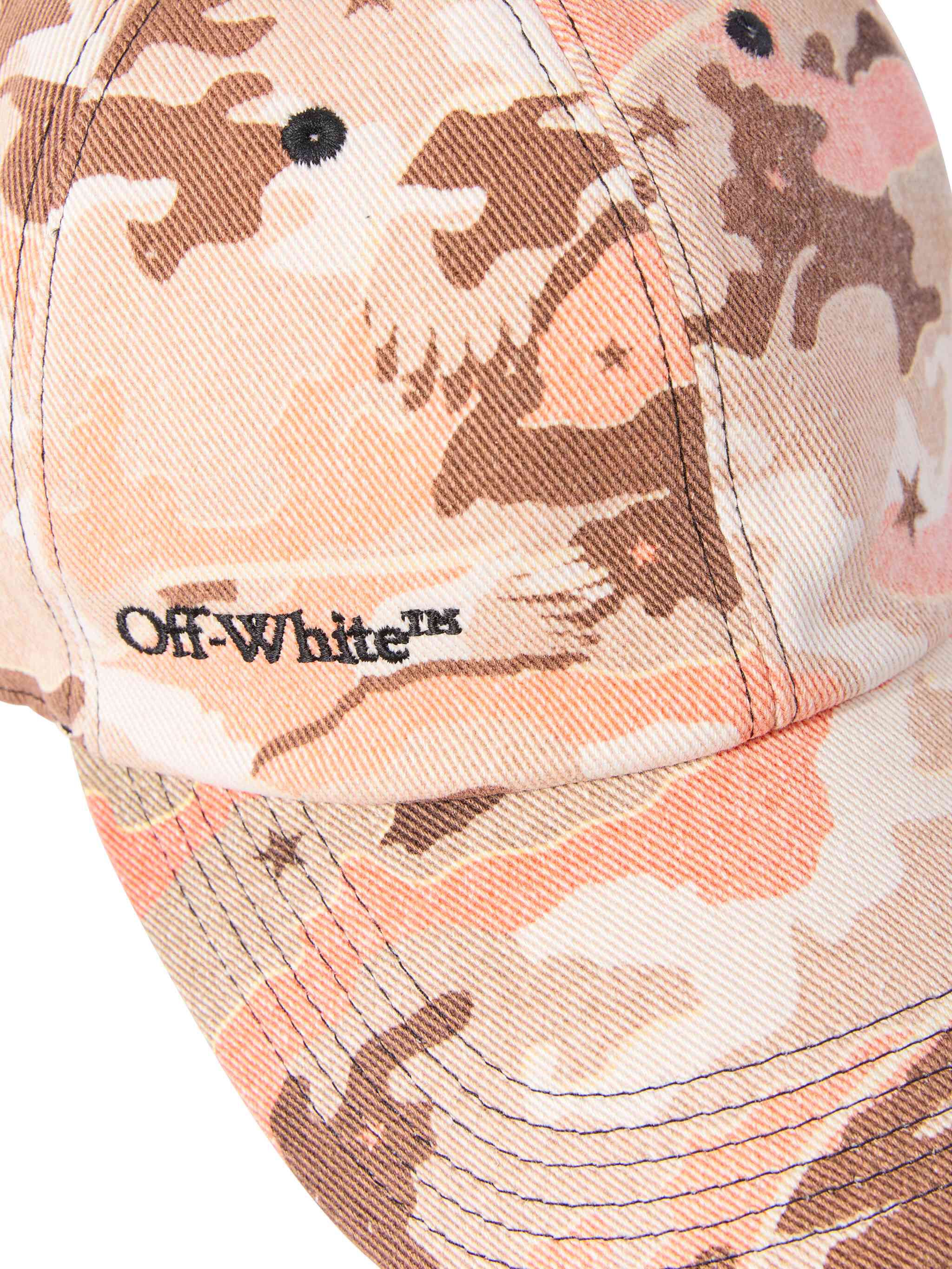 OFF WHITE Orange Camo Baseball Cap ORANGE OMLA04AZ25DEN001