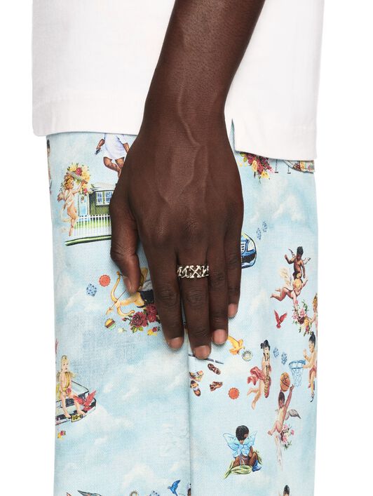 OFF WHITE Arrow Chain Ring SILVER OMOC07DC99MET001