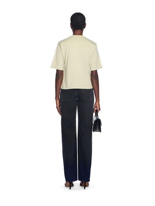 Bookish Flowers Boxy Logo Tee OFF WHITE Bookish Flowers Boxy Logo Tee ALFAALFA-BLACK OWAA124F25JER002