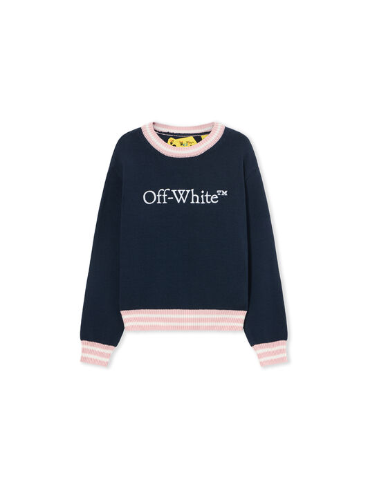 OFF WHITE Big Bookish Knit Crew SEABORNE 44GHE002S26K001