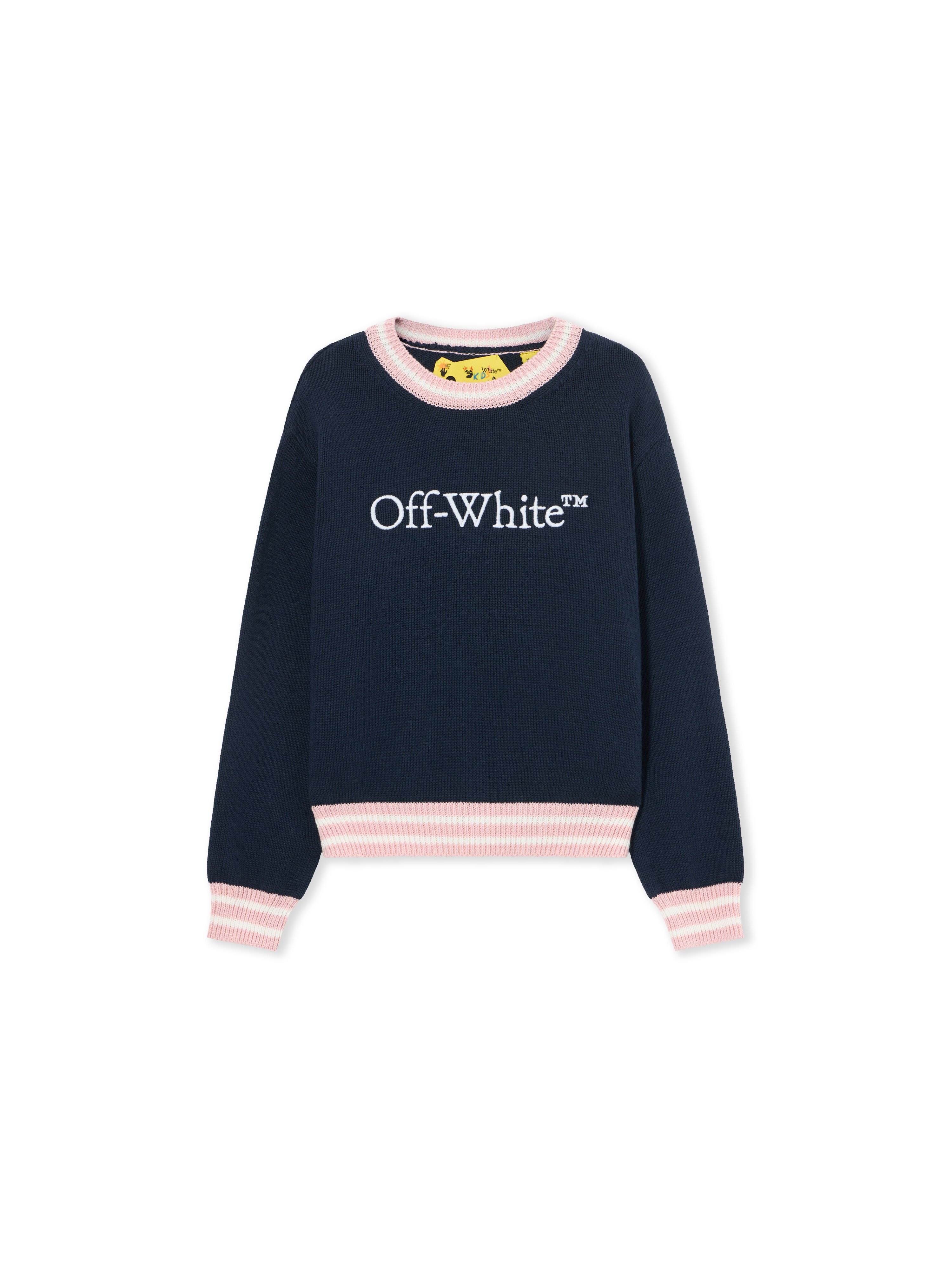 OFF WHITE Big Bookish Knit Crew SEABORNE 44GHE002S26K001