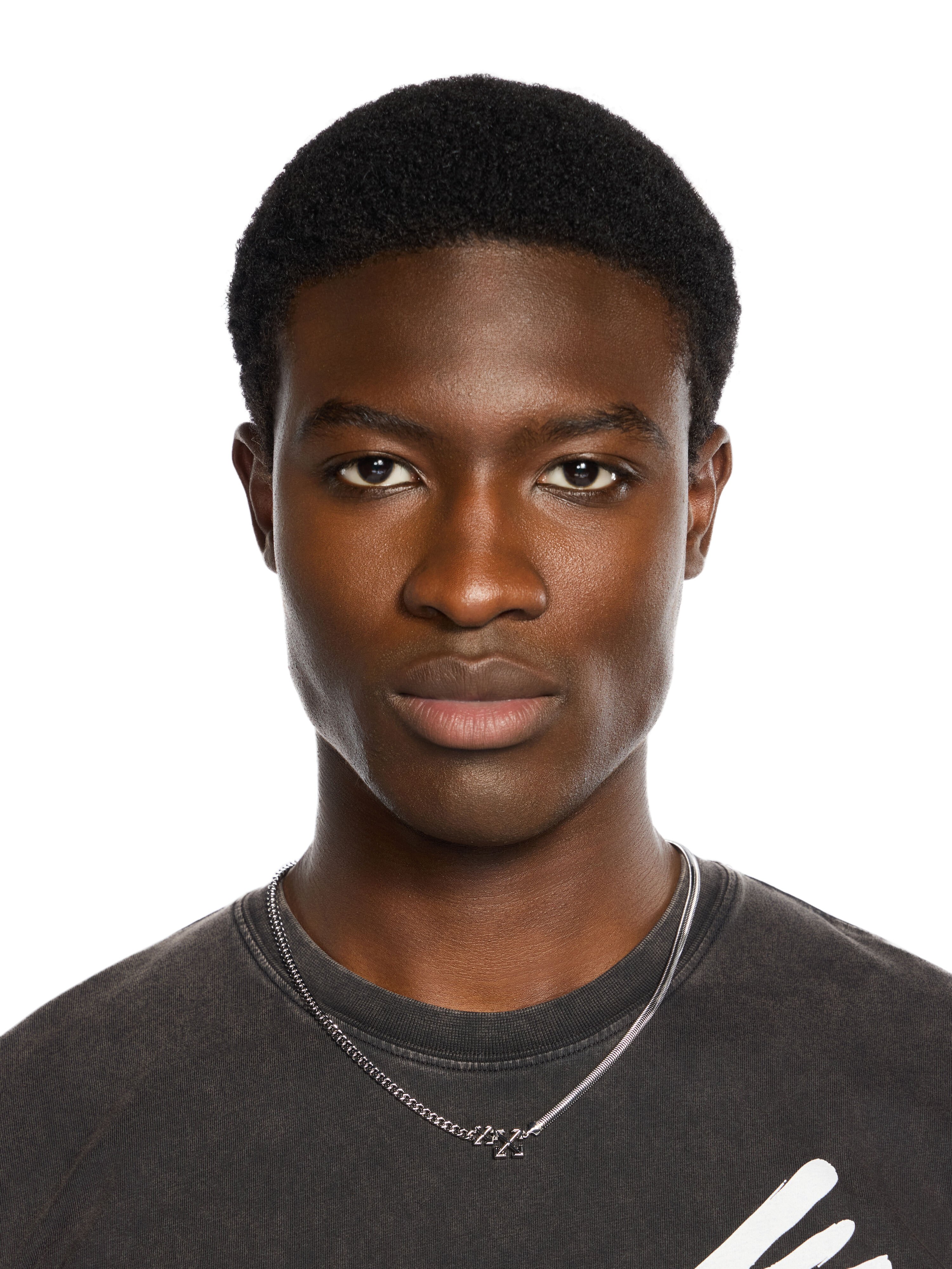 OFF WHITE Double Arrow Necklace SILVER - SILVER OMOB15XF25MET001